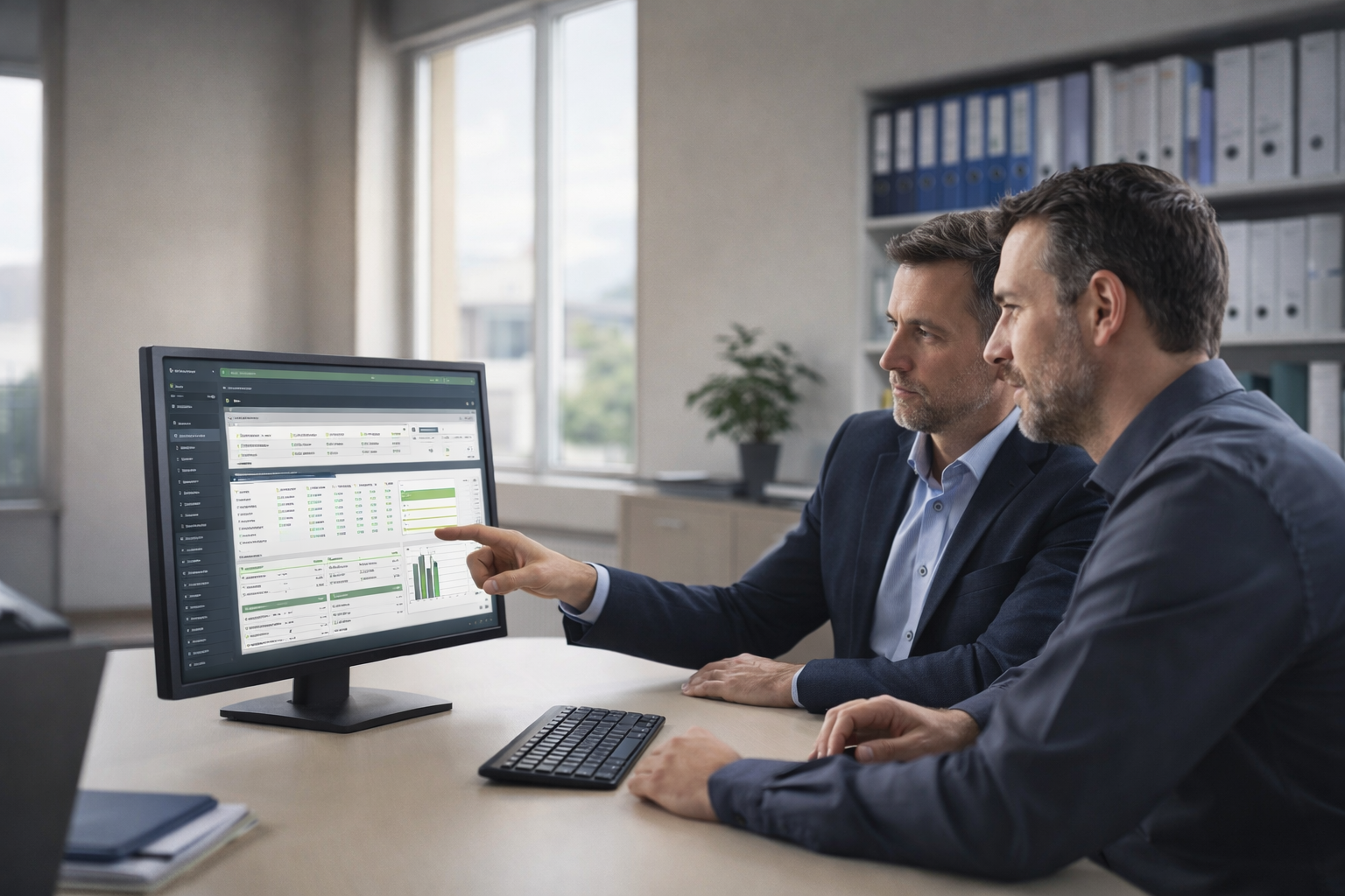 IT-Betreuung für Steuerberater in Remscheid – Beratungsgespräch in moderner Kanzlei